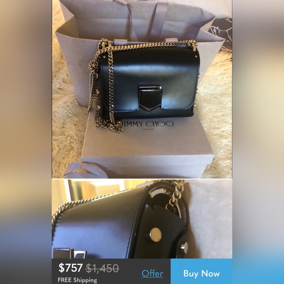 Jimmy Choo Pink Python, Elaphe and pony Lockett shoulder bag - Picture 6 of 6